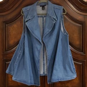 Lane bryant swing denim vest